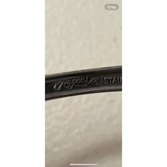 Rogers co 13 stainless pc set Korea silverware flower 5 knives 5 sp 3 fork - Picture 2 of 4